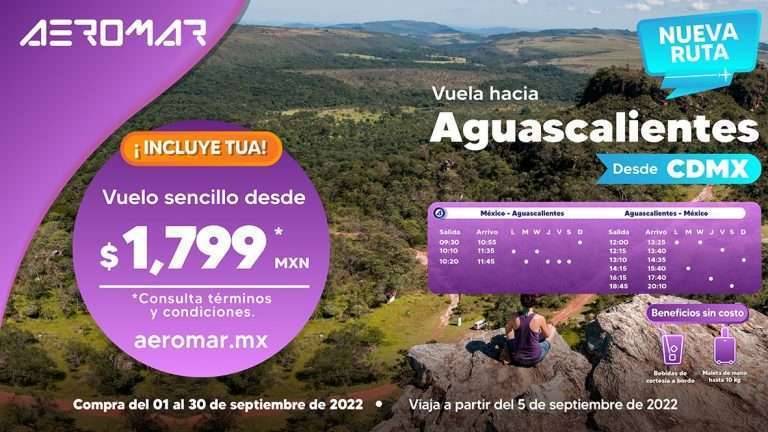 Aeromar inaugura ruta que conecta Aguascalientes y Ciudad de México